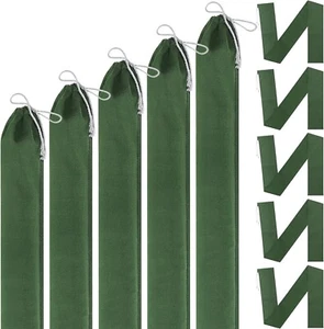 5 Pieces Tube Sandbags Long Canvas Sandbags Flood Water Barrier Sandbags Floo... - Picture 1 of 7