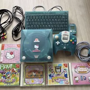 SEGA Dreamcast Hello Kitty Skeleton Blue Console Limited Edition No Box Tested - Picture 1 of 8