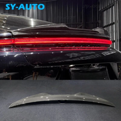 Спойлер заднего крыла багажника из сухого углеродного волокна для Porsche Panamera 976 2024-2025 годов выпуска - Изображение 1 из 4
