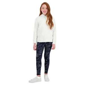 Calvin Klein Youth 2-piece Set White Plush top and Navy Leggings XS-S NWT