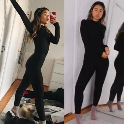 Alexander Wang x Uniqlo Heattech Extra Warm Thermal Spellout Leggings Black XL Foto 1 de 4