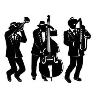 Beistle Jazz Trio Silhouettes Music Party (3/Pkg) - Picture 1 of 1