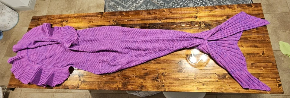 NUEVO, manta, cola de sirena tejida rosa Foto 1 de 1