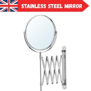 IKEA FRACK Mirror Stainless Steel Wall Mount Shaving Makeup Extendable Arm - Picture 1 of 5