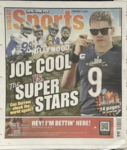 LA RAMS SUPER BOWL LVI CHAMPIONS SUNDAY NEW YORK POST NEWSPAPER 2/13/22 MVP KUPP - Picture 1 of 1