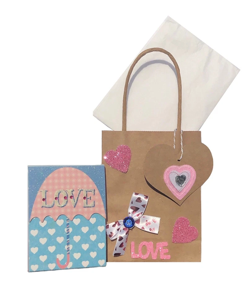 Punch Studio 71302 Love Umbrella Notepad Glitter & Gemas I’ll Shower You With ❤️ - Image 1 of 4