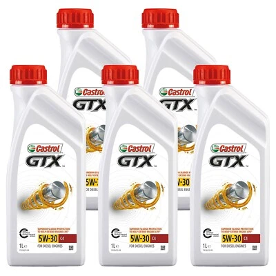 5 Litri Olio Motore Castrol 5w30 GTX C4 NISSAN RENAULT DACIA RN0720 RN 0720