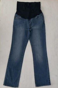 Liz Lange Maternity Jeans Womens 6 Boot Cut Denim Blue Full Belly Pregnancy - Picture 1 of 5