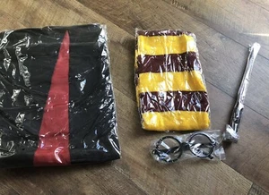 Gryffindor Hooded robe with scarf spell wand for adult’s black cape red Large - Picture 1 of 8