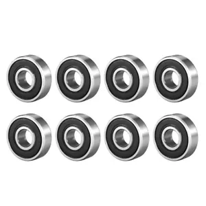 608-2RS Ball Bearings Double Sealed 8mmx22mmx7mm High Carbon Steel Z1 8pack - Picture 1 of 4