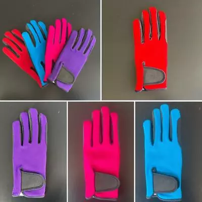 Damen Reiter Reiten Handschuhe & Außen SPORTS Neon Farben - Bild 1 von 4