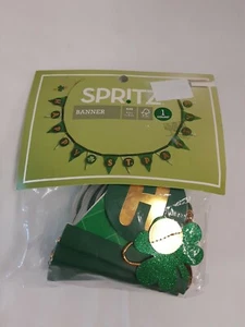Banderín Spritz Happy St. Patty's bandera verde 6 pies L BNIP! - Imagen 1 de 5