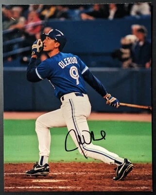 Fotografía autografiada por John Olerud de los Azulejos de Toronto firmada 8” x 10” MLB Foto 1 de 3