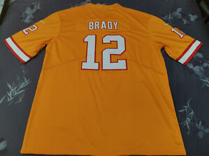 Tom Brady #12 Tampa Bay Buccaneers Throwback Vapor Orange Jersey