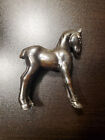 Vintage Metal Irridescent Black Brass Color Tint Mini Horse Figurine - Japan