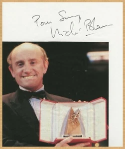 Michel Blanc (1952-2024) - Acteur & réalisateur - Feuillet dédicacé avec photo - Foto 1 di 1