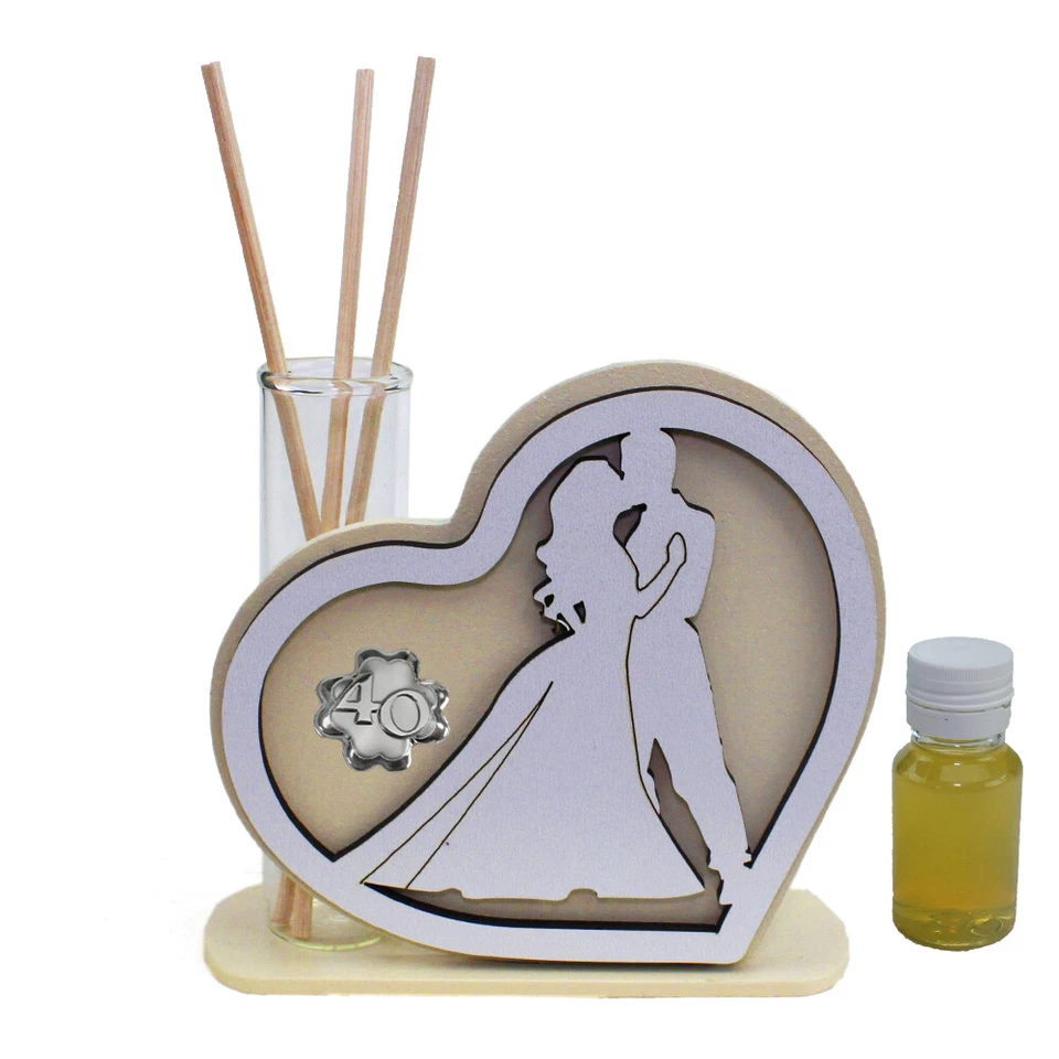 DLMBOMBONIERE 35156 Bomboniere Profumatore Coppia Sposi 40 Anniversario