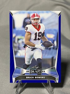 2023 Leaf Draft - Blue #18 Brock Bowers (RC)