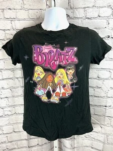 Bratz T-Shirt Women's Black Logo 100% Cotton Graphic Print Crew Neck Pullover - Picture 1 of 6