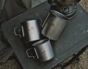 AMG Titanium Lightweight Outdoor Camping Backpacking Stacking Water Cup Mug - Picture 1 of 25