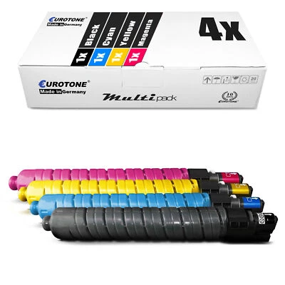 EUROTONE 4x Toner für Ricoh MP C3002AD C3502AD 841651 - 841654 Set CMYK