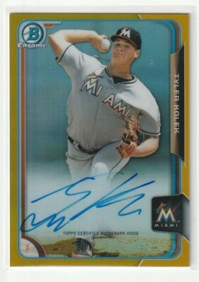 2015 Bowman Chrome Prospects Auto Gold Refractor /50 Tyler Kolek #BCAP-TK Auto - Image 1 of 2