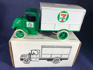 U2-55 ERTL 1:25 SCALE DIE CAST BANK - 1926 MACK DELIVERY TRUCK - 7-ELEVEN - Picture 1 of 6