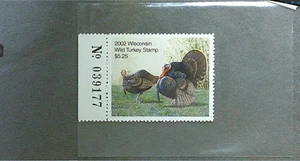 2002 Wisconsin Wild Turkey Stamp - Picture 1 of 1