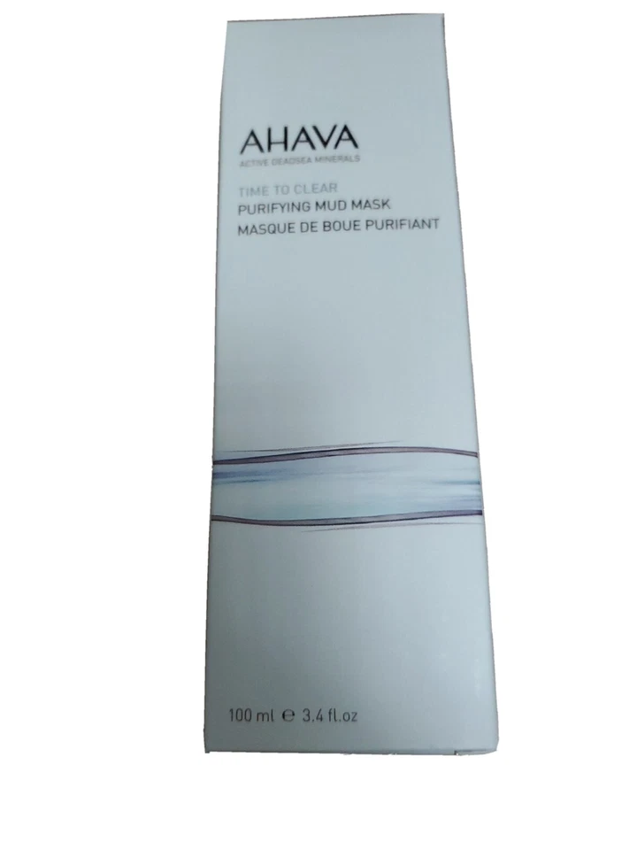 AHAVA Purifying Mud Mask Active Deadsea Minerals Time To Clear 3.4 oz Face Mask