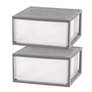 47 qt. Compact Clear Plastic Stacking Drawers - Picture 1 of 5