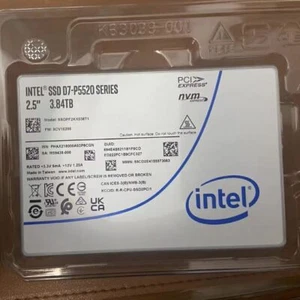 Intel P5520 3.84TB SSD SSDPF2KX038T1N1 2.5 inch U.2 PCIe 4.0 x4 NVMe 7.0 PBW - Picture 1 of 3