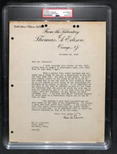 Thomas Edison AUTO/Signed Vintage 1922 TLS Letter PSA/DNA 183803 - Picture 1 of 4