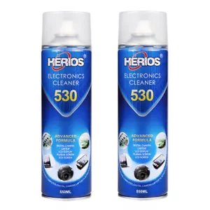 2PK Herios 550ml Electronic Cleaner Camera/Laptop Connector Cleaning Can Spray - Picture 1 of 5