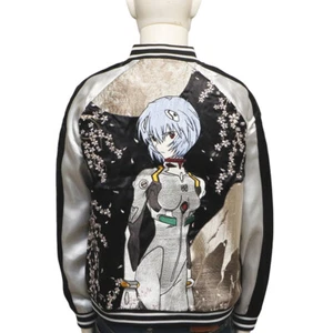 Chaqueta Nishiki x Evangelion Rei Ayanami Sukajan Reversible Negra - Imagen 1 de 9