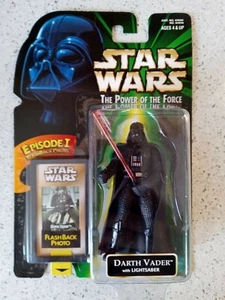 🔥Darth Vader Figure w/Flashback Photo STAR WARS Power of the Force  - Picture 1 of 5