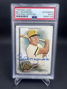 Bill Mazeroski Signed 2022 Topps Allen & Ginter IP Auto PSA/DNA Pirates - Picture 1 of 2