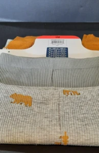 PEKKLE BABY SIZE 9 MONTHS 4-PACK OF LITTLE BABY BEARS LEGGING NEW - Picture 1 of 8