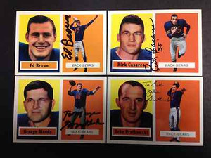 1957 Topps Archives Autographed Card Ed Brown Chicago Bears with COA