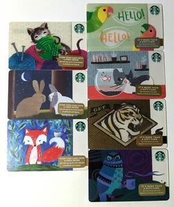 Animal Starbucks Gift Card - Choose Your Design: Cat Birds Fox Bunny Tiger - $0 - Picture 1 of 5