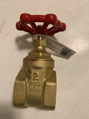 IPS BRASS GATE VALVE 2”F X 2”F 200 WOG 200 PSI PROLINE - Image 1 of 4