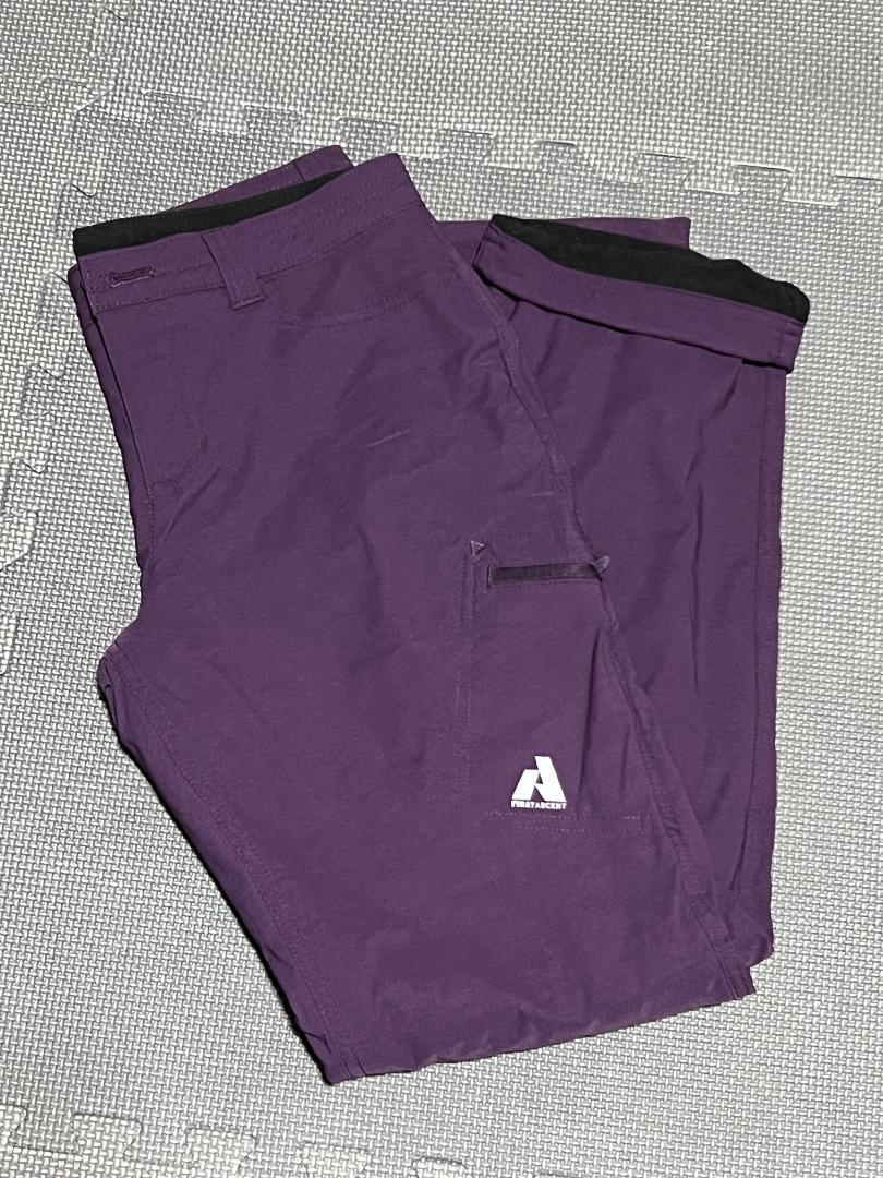 パンツ 80's Eddie Bauer Purple Nylon Over Pants Vintage Track Pants Violet Purple Nylon Joggers Elastic
