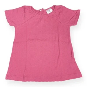 Hanna Andersson Ribbed Organic Cotton Short Sleeved Tee Size 3 ( 90 ) Pink - Picture 1 of 7