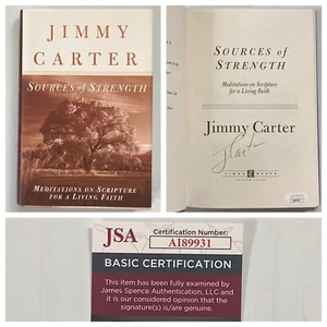 President Jimmy Carter Signed Autograph Sources Of Strength HC - JSA - FREE S&H! - Picture 1 of 8