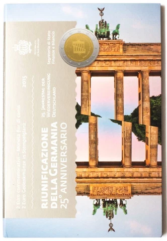 San Marino 2 euro 2015 25th Anniversary of German Unity in booklet (#1932) Cover