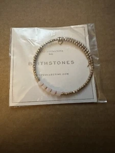 Brazalete envolvente Keep Collective Birthstone OCTUBRE piedra natal oro rosa nuevo en paquete - Imagen 1 de 2
