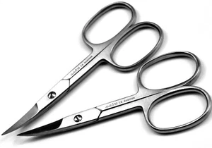 2x Nail Scissors CURVED 3.5''  manicure pedicure 9.5 cm - Picture 1 of 4