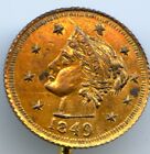 Rare 1849 $1 Canada British Columbia Gold / Greene-301 / POP 2!