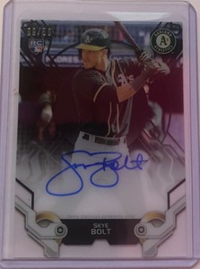 2019 Topps High Tek Auto (ON CARD) Black #HTASB Skye Bolt #9/50