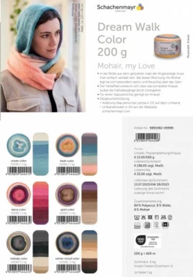 Schachenmayr Dream Walk Color Bobbel Mohair Farbverlauf N.6-7mm 200g/620m - Bild 1 von 4