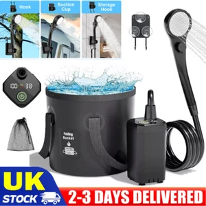 Portable Camping Shower Outdoor Camp Shower Pump Electric Rechargeable Pump - Picture 1 of 63